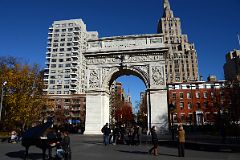09 New York Washington Square Park Piano, Washington Arch With 2 Fifth Ave, Empire State Building, One Fifth Ave In Autumn